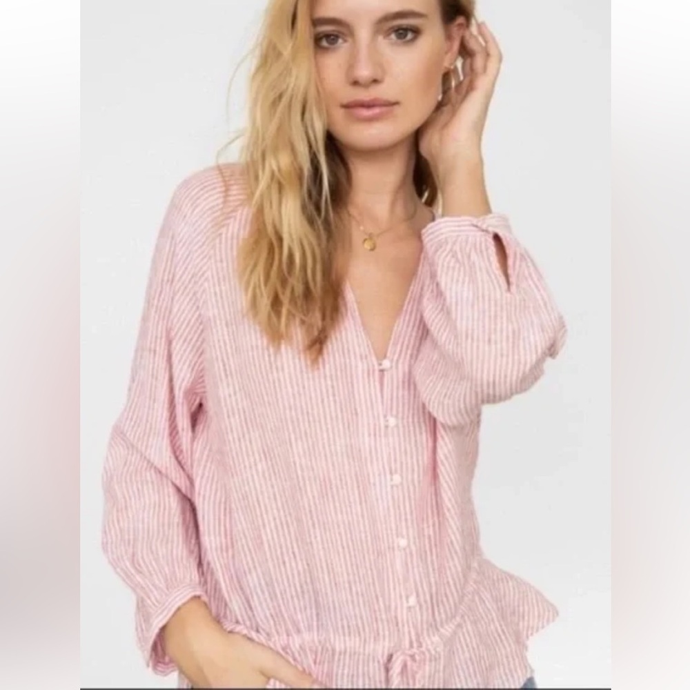 ✨RAILS Stripe Linen Blend Blouse ~Size S